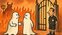 Vtip: V pekle sa stretli dvaja duchovia...