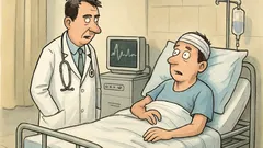 Vtip: Chlapík leží v nemocnici po nehode...