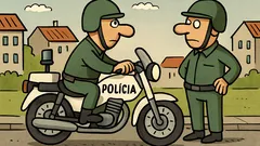 Vtip: Prečo jazdí policajt sám na motorke?