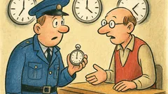 Vtip: Policajt si kupuje u hodinára stopky