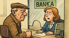 Vtip: Príde starší pán do banky...
