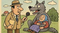 Vtip: Novinár sa pýta vlka – Vlk, čítal si...