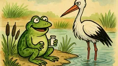 Vtip: Sedí žaba na brehu močiaru...