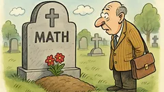 Vtip: Nápis na náhrobku učiteľa matematiky...
