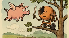 Vtip: Letí prasa a stretne miešačku…