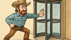 Vtip: Chuck Norris vie zabuchnúť otočné dvere