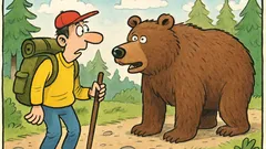 Vtip: Čo robiť, keď v lese stretnete medveďa?