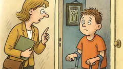 Vtip: Príde sociálna pracovníčka do bytu...