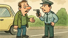 Vtip: Policajt zastaví auto, vodič nápadne kýva...