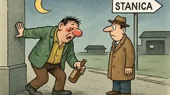 Vtip: Opilec sa nadránom vracia zo zábavy...